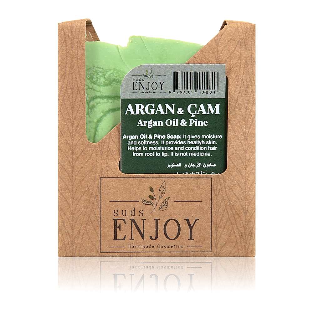 Doğal Argan & Çam El Yapımı Yüz, Saç Ve Vücut Sabunu