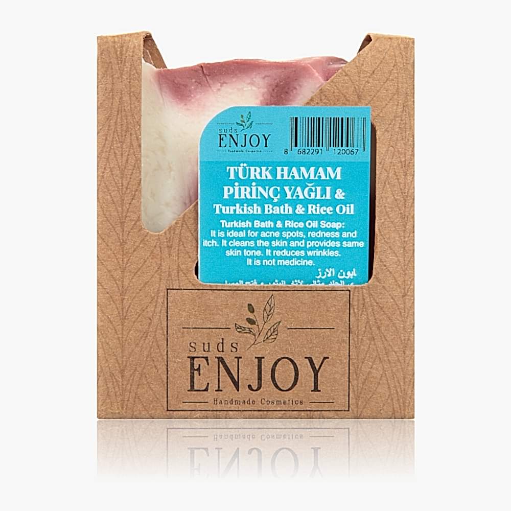 Doğal Türk Hamam & Pirinç Yağlı El Yapımı Yüz, Saç Ve Vücut Sabunu